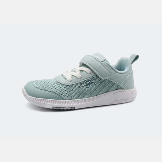 Zapatillas Venus en color Gris, calzado barefoot para niños de pies libres, flexibles, ergonómicas y ligeras, ideales para el desarrollo natural del pie infantil. 💡 Ideal para todo tipo de empeines.
